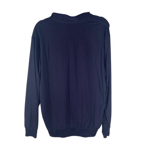 Daniel Cremieux Signature Label Quarter-Zip Pullover Navy Blue Men’s L stretch - Picture 3 of 9